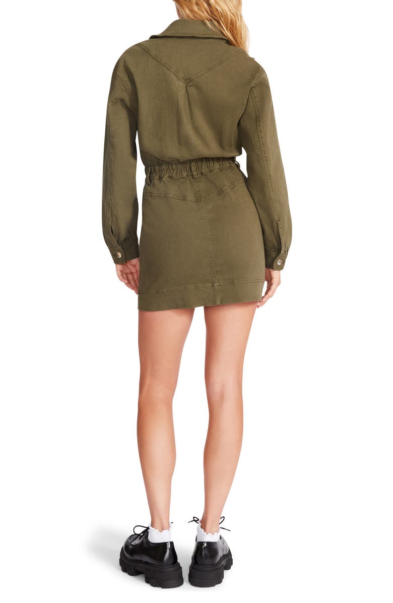 Steve Madden Ryleigh Long Sleeve Twill Minidress, Alternate, color,