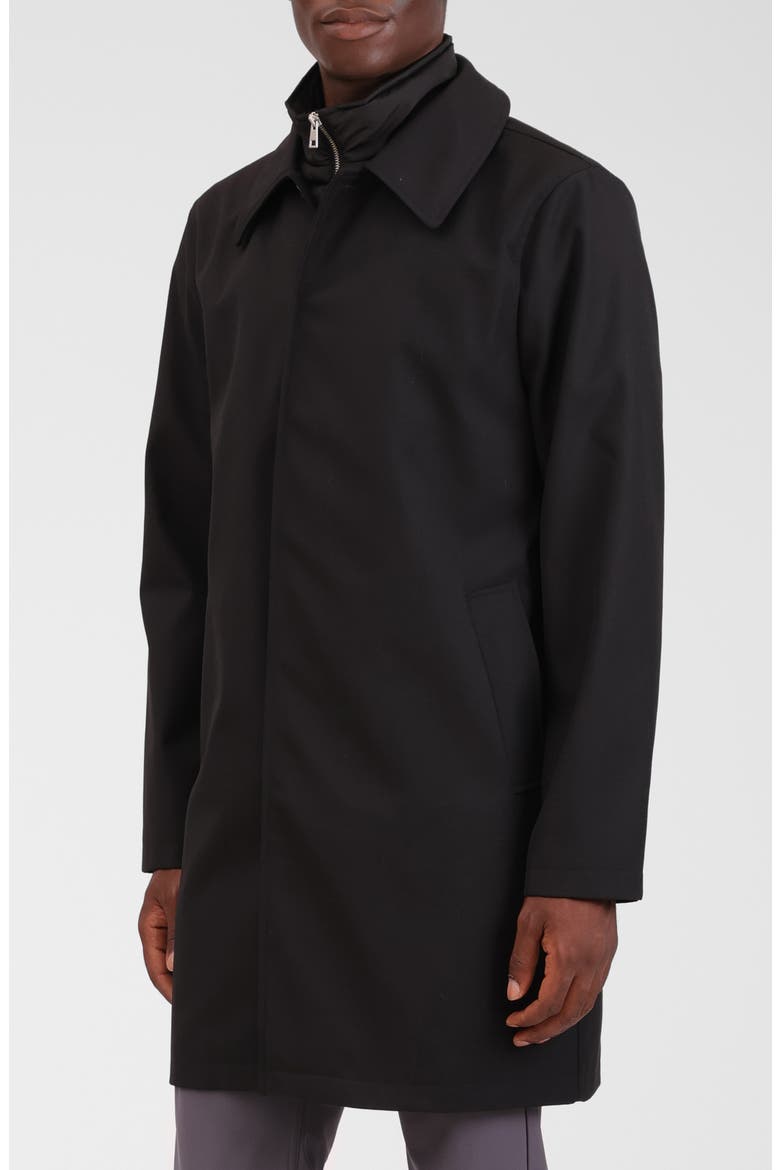 Mackintosh with Removable Quilted Bib, Alternate, color, BLACK