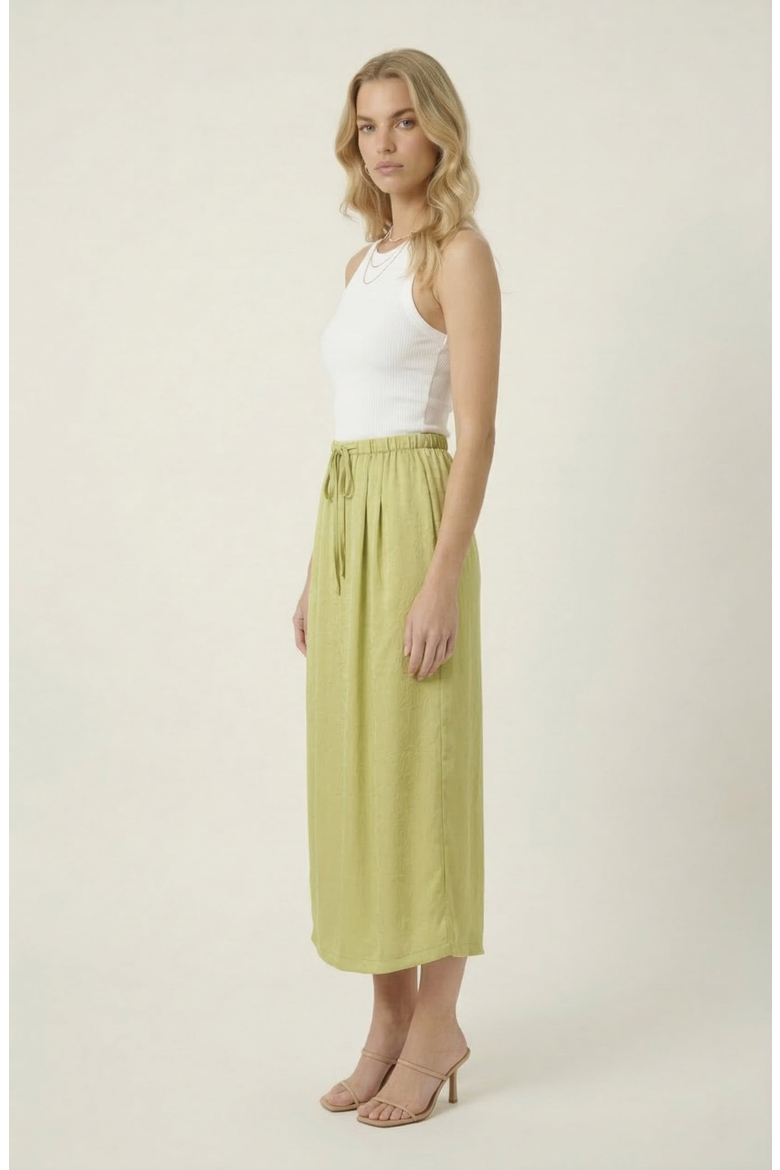 Midi Skirt, Alternate, color, Chartreuse