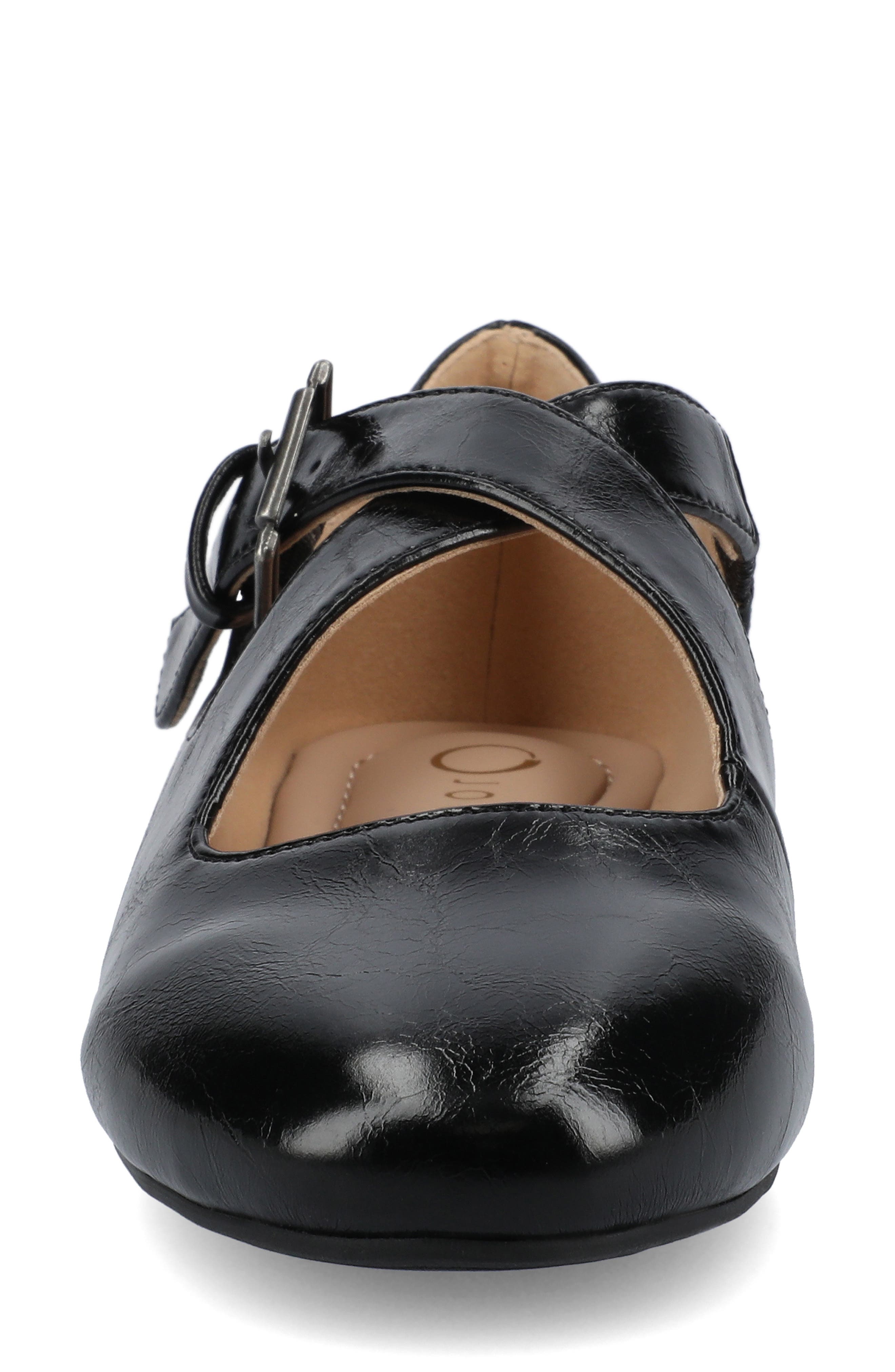 Journee Collection Ivanna Mary Jane Flat, Alternate, color, Black