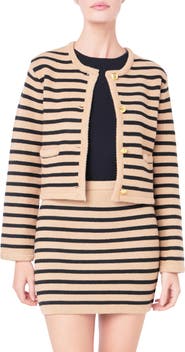 English Factory Stripe Cardigan