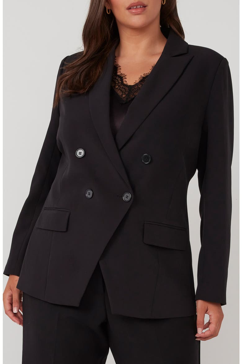 Sophie Double Breasted Jacket, Main, color, BLACK