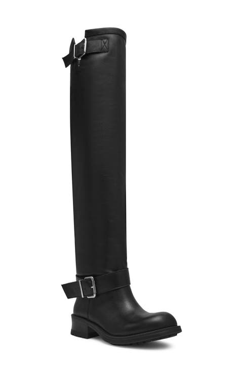 Chopper Leather Over the Knee Boot