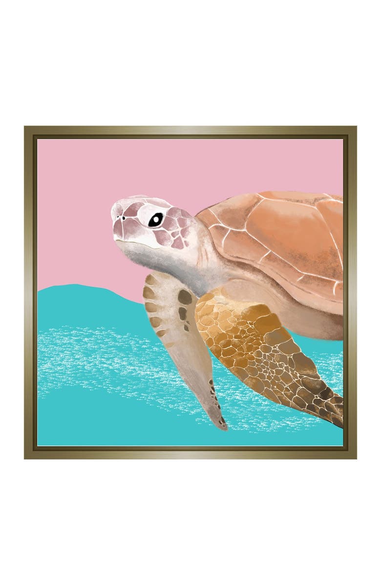 PTM IMAGES Sea Turtle Gallery Wrapped Giclee Print, Main, color,