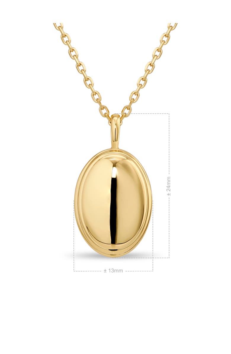 DEVATA Contour-lined Dome Pendant Necklace in Gold Plated Sterling Silver, Alternate, color, Yellow Gold