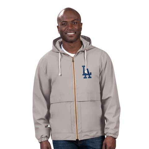 Men's G-III Sports by Carl Banks  Gray Los Angeles Dodgers Full-Zip Rain Jacket