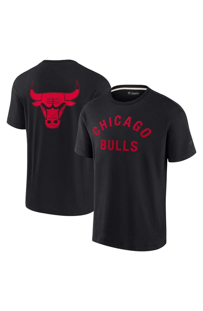 Fanatics Signature Unisex Fanatics Signature Black Chicago Bulls Elements Super Soft Short Sleeve T-Shirt, Alternate, color, 