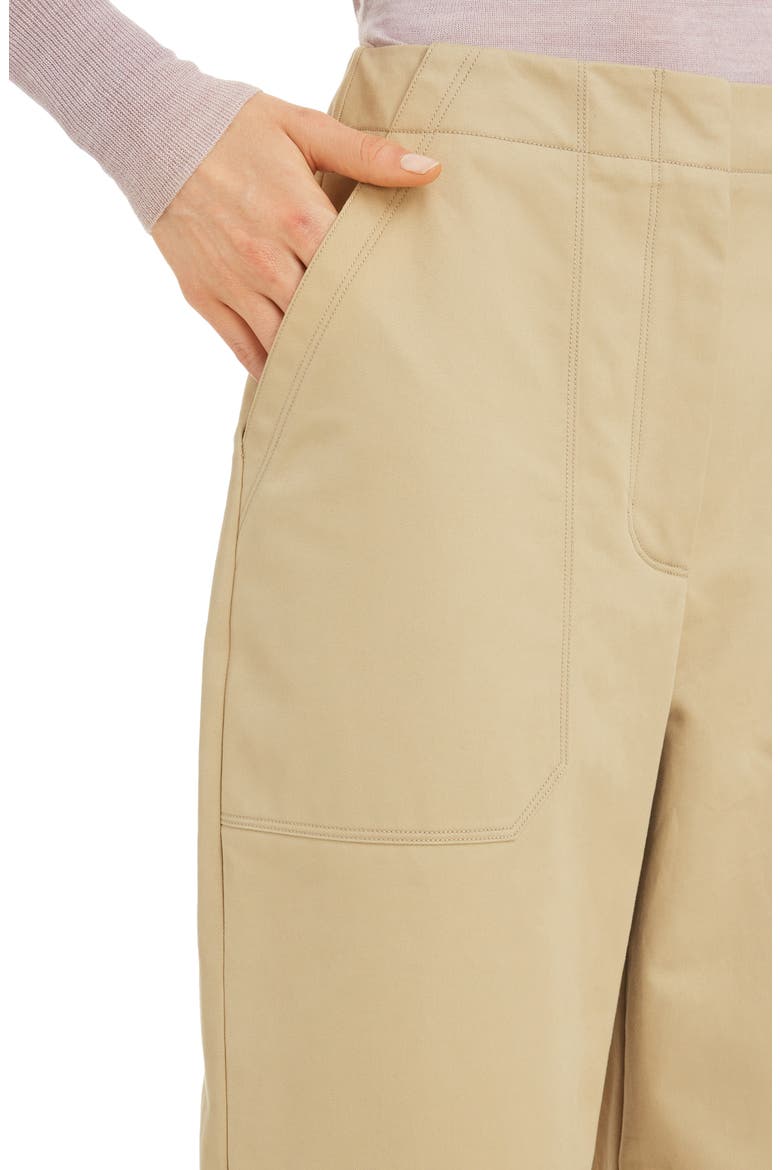 Contrast Pocket Cotton Twill Pants, Alternate, color, FLAX