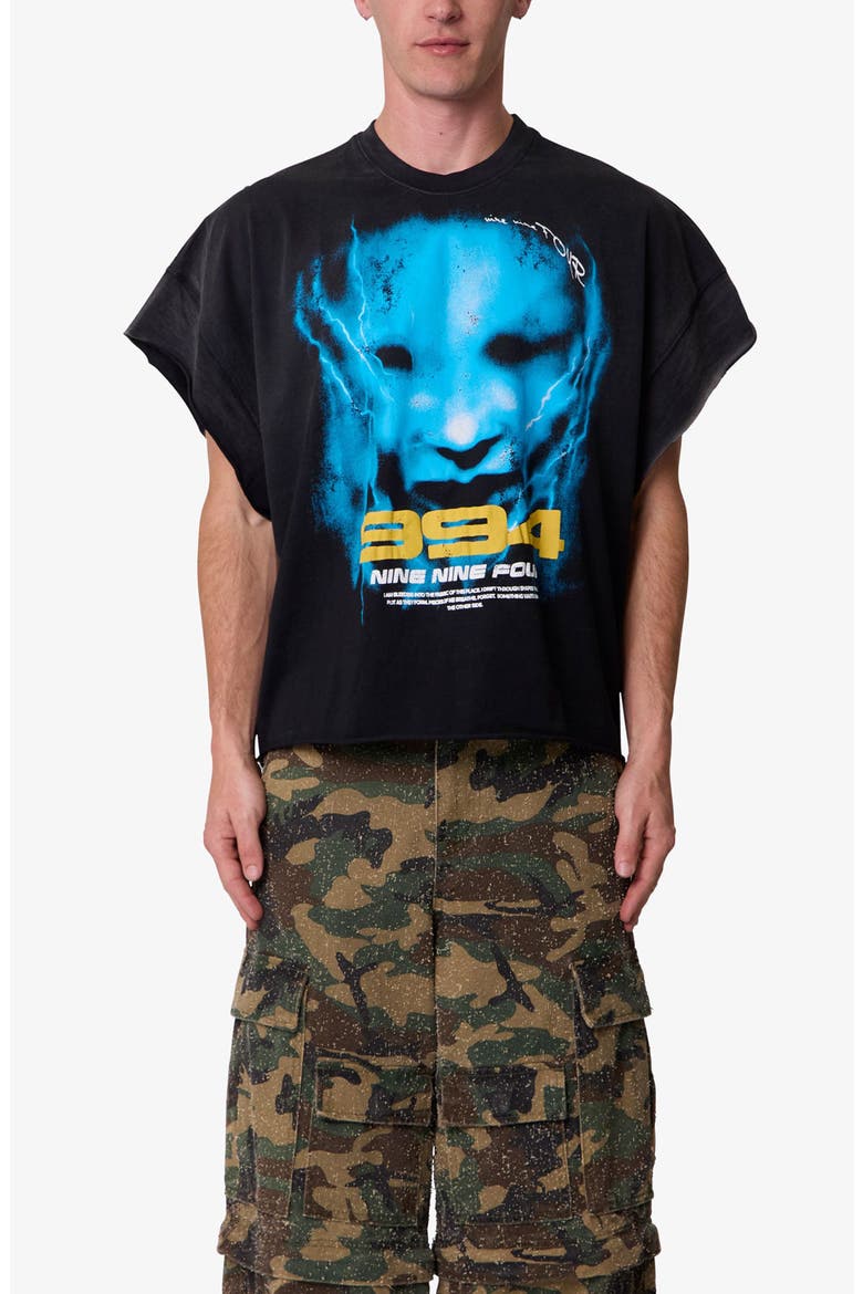 994 Phantom Distressed Graphic Cutoff T-Shirt, Alternate, color, WASHED BLACK