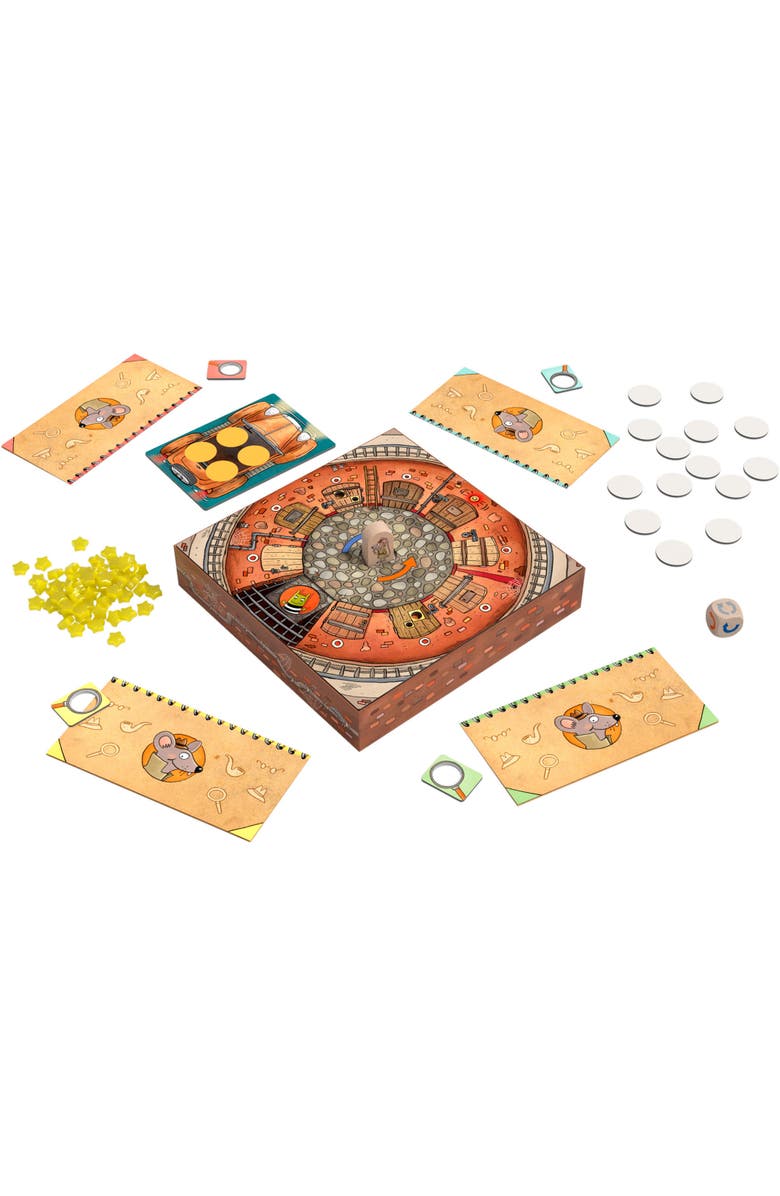 HABA Inspector Mouse The Great Escape - Detective Board Games for Family Night, Cooperative Memory Games for Ages 5+, Includes 3D Playing Board, Alternate, color, Yellow Multi