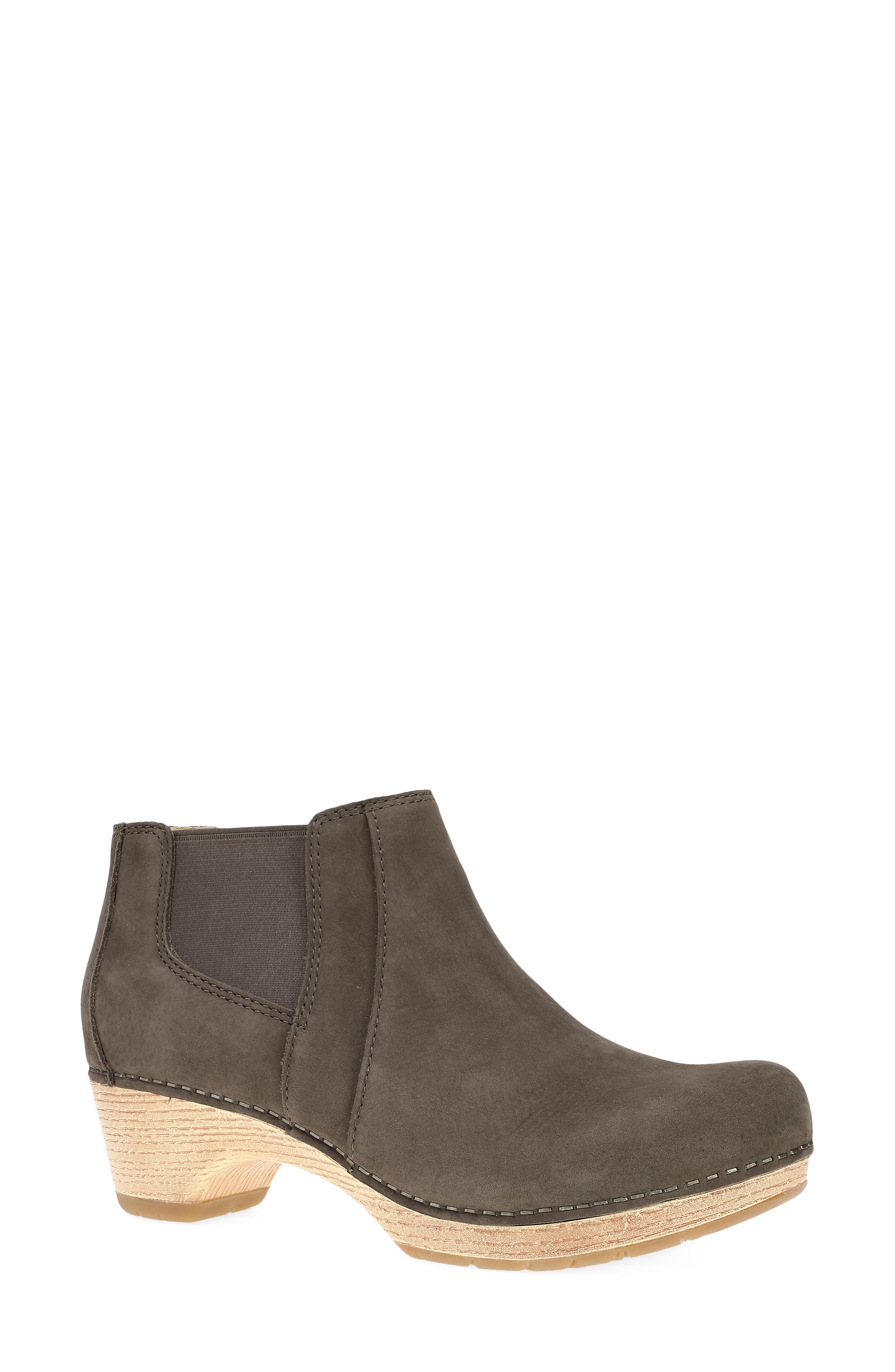 Dansko Lane Platform Chelsea Boot, Main, color, Mushroom Milled Nubuck