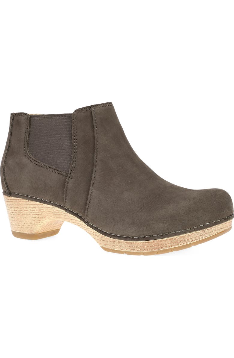 Dansko Lane Platform Chelsea Boot, Main, color, Mushroom Milled Nubuck
