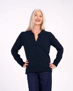 Kettlewell Long Sleeve Collared V-Neck Sweater