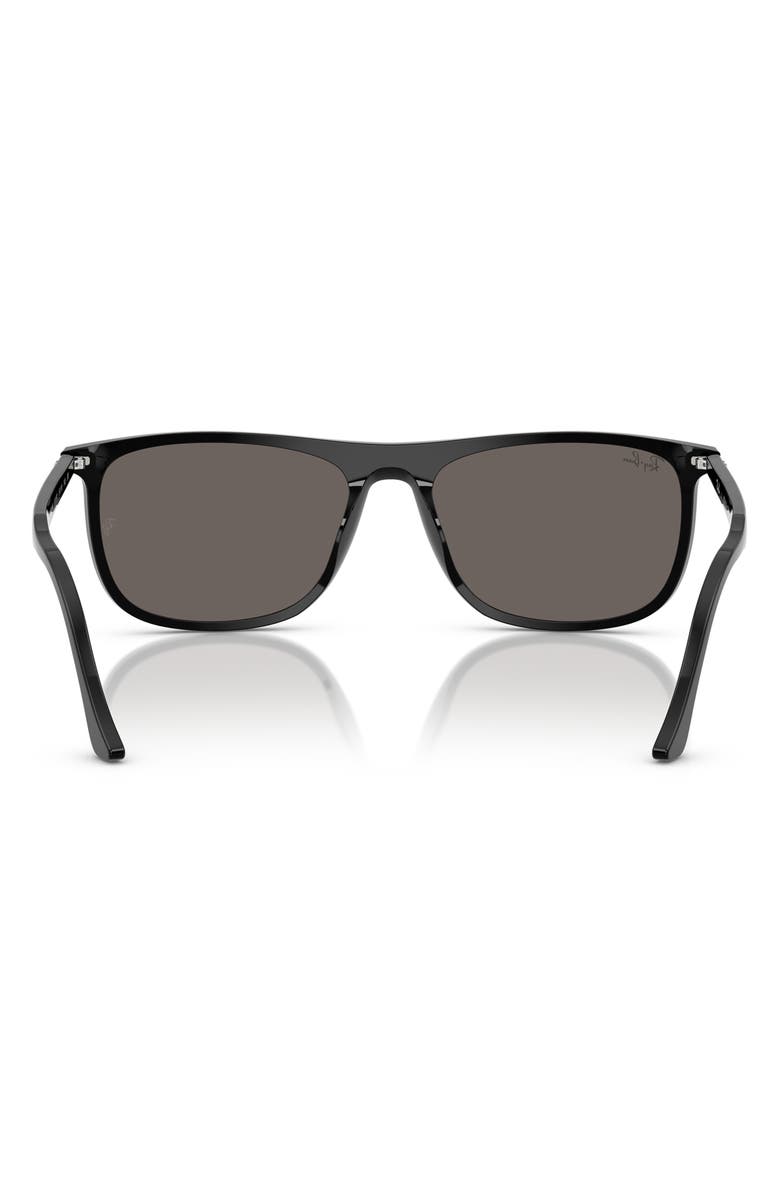Ray-Ban 61mm Rectangular Sunglasses, Alternate, color, Black