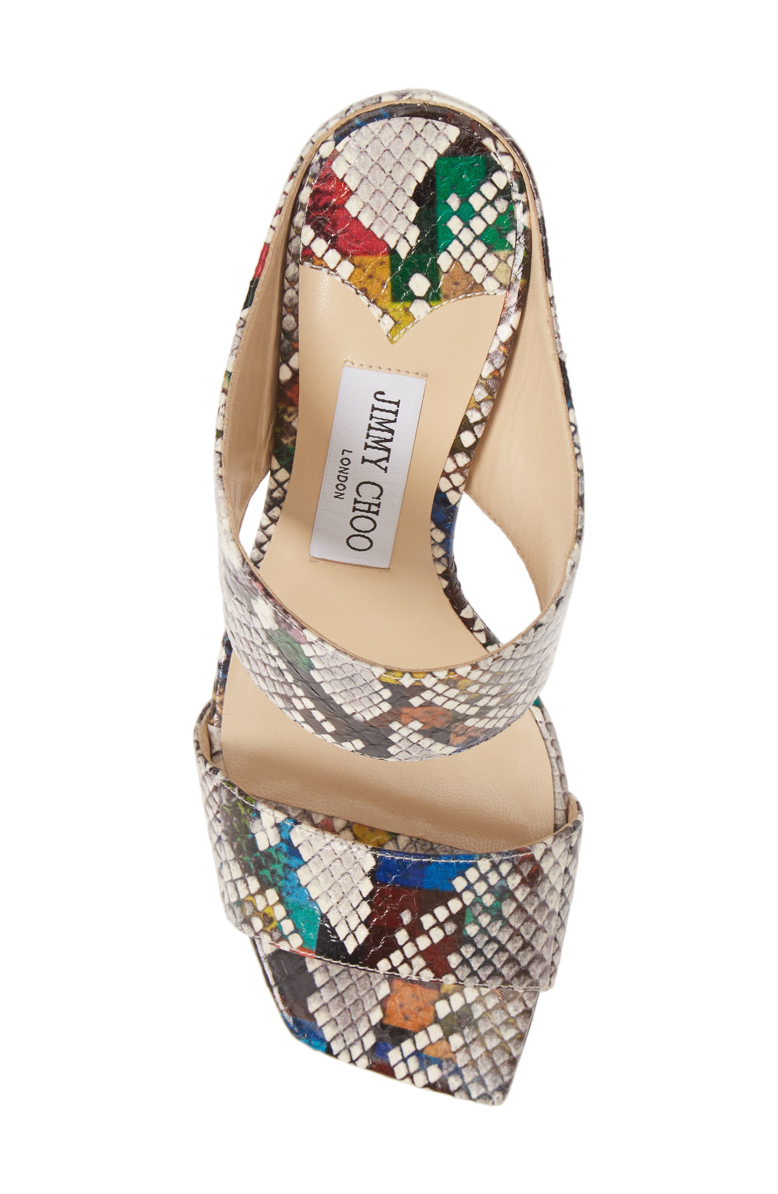Jimmy Choo Hira Snake Print Mule, Alternate, color, 