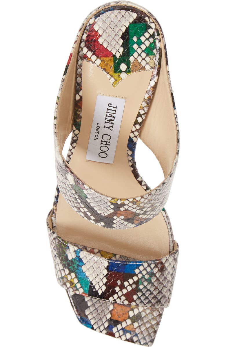 Jimmy Choo Hira Snake Print Mule, Alternate, color,