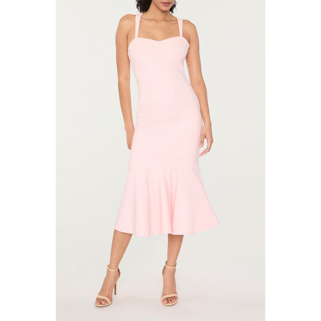 Likely Dalia Ruffle Hem Sleeveless Dress In Pink