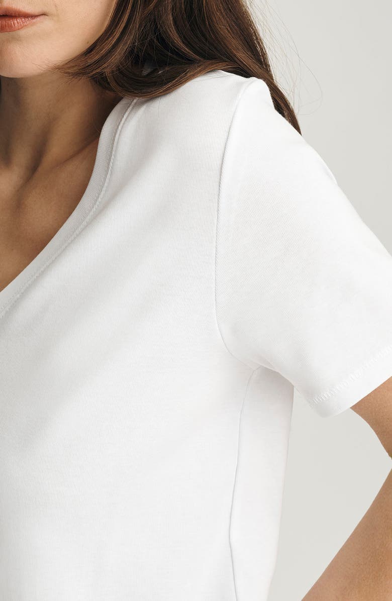 Mavi Jeans Olivia V-Neck Cotton T-Shirt, Alternate, color, White