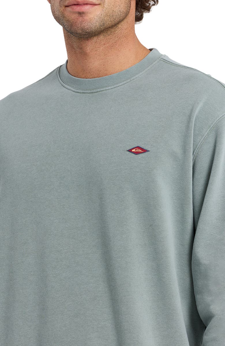 Quiksilver Saltwater Oversize Crewneck Sweatshirt, Alternate, color, Lily Pad