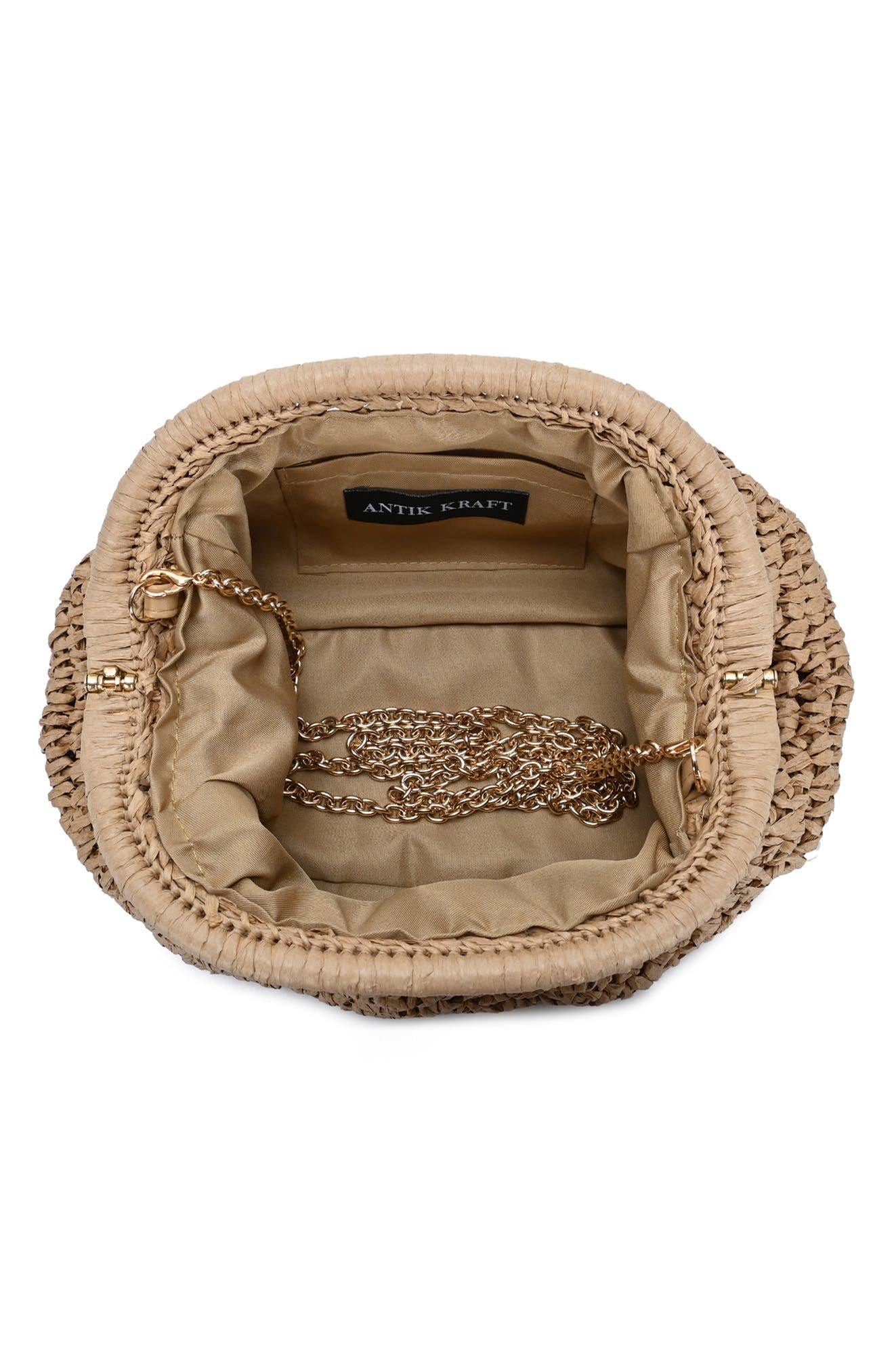Woven Straw Clutch, Alternate, color, CAMEL
