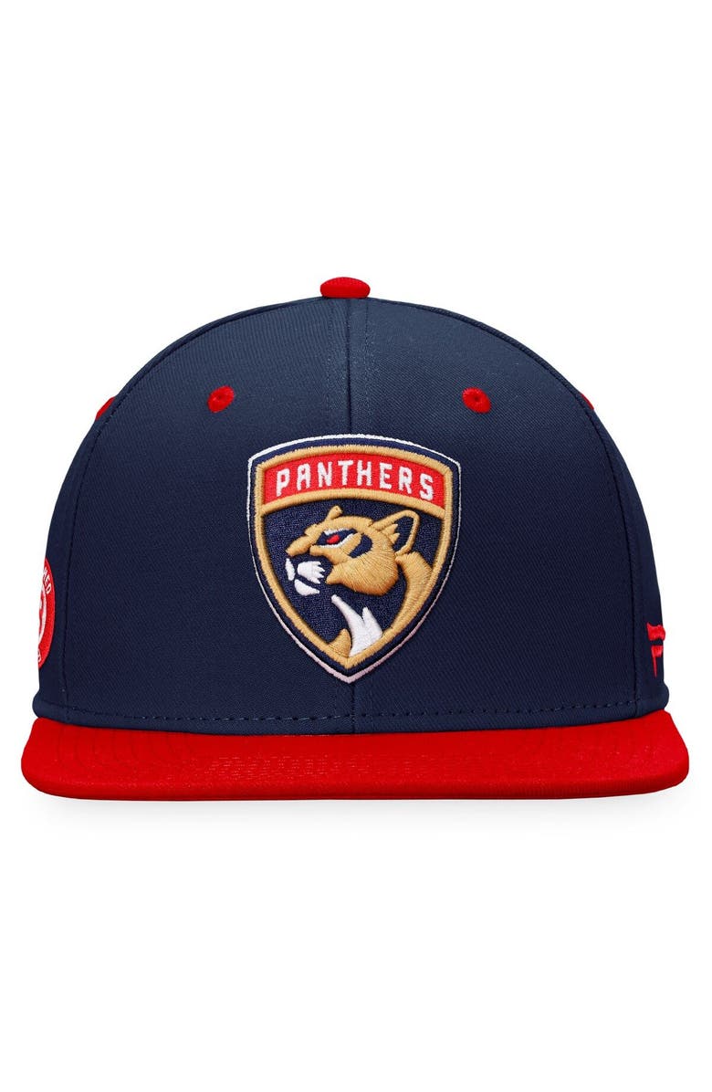 FANATICS Men's Fanatics Branded Navy/Red Florida Panthers Primary Logo Iconic Two-Tone Snapback Hat, Alternate, color, 