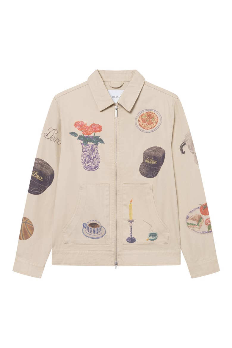 Robert Allover Print Twill Jacket, Alternate, color, OYSTER GRAY WHITE