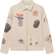 Les Deux Robert Allover Print Twill Jacket