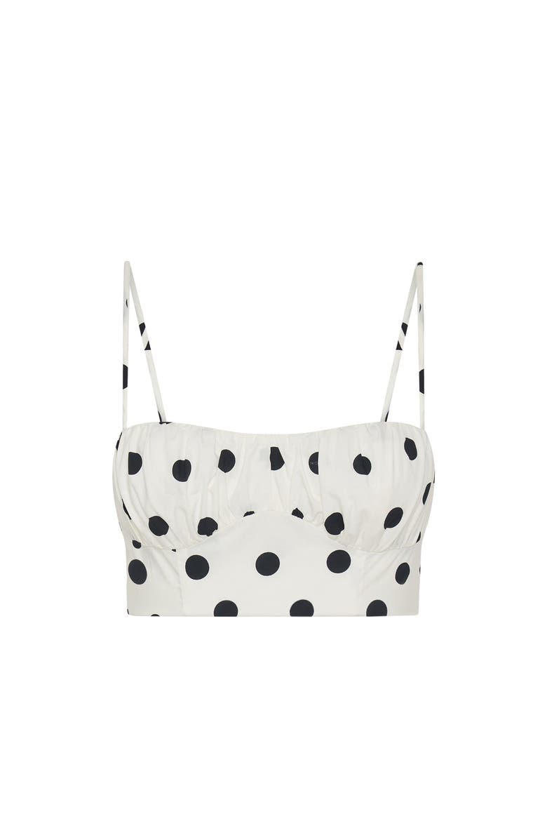 Yulia Top, Alternate, color, WHITE BLACK POLKA DOT