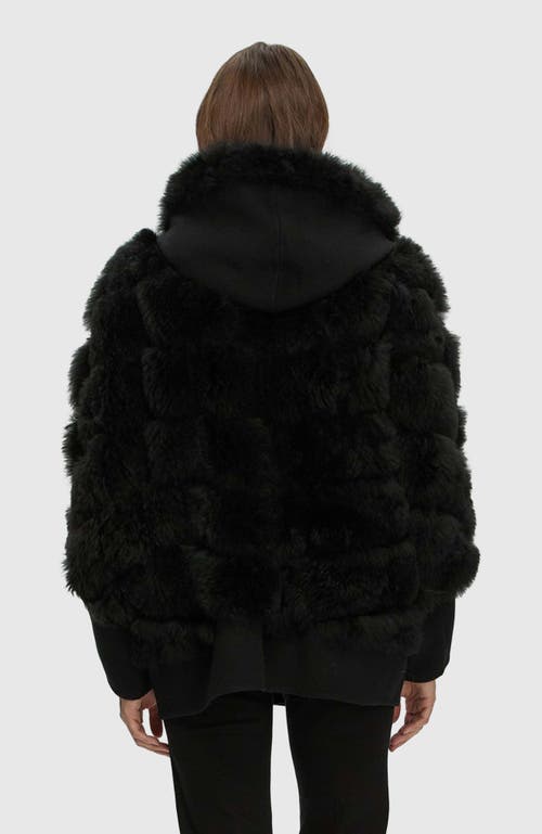 Gorski Cashmere Goat Diagonal Pattern Parka In Black