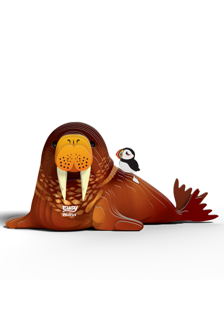 Walrus 3D Puzzle, Alternate, color, No Color