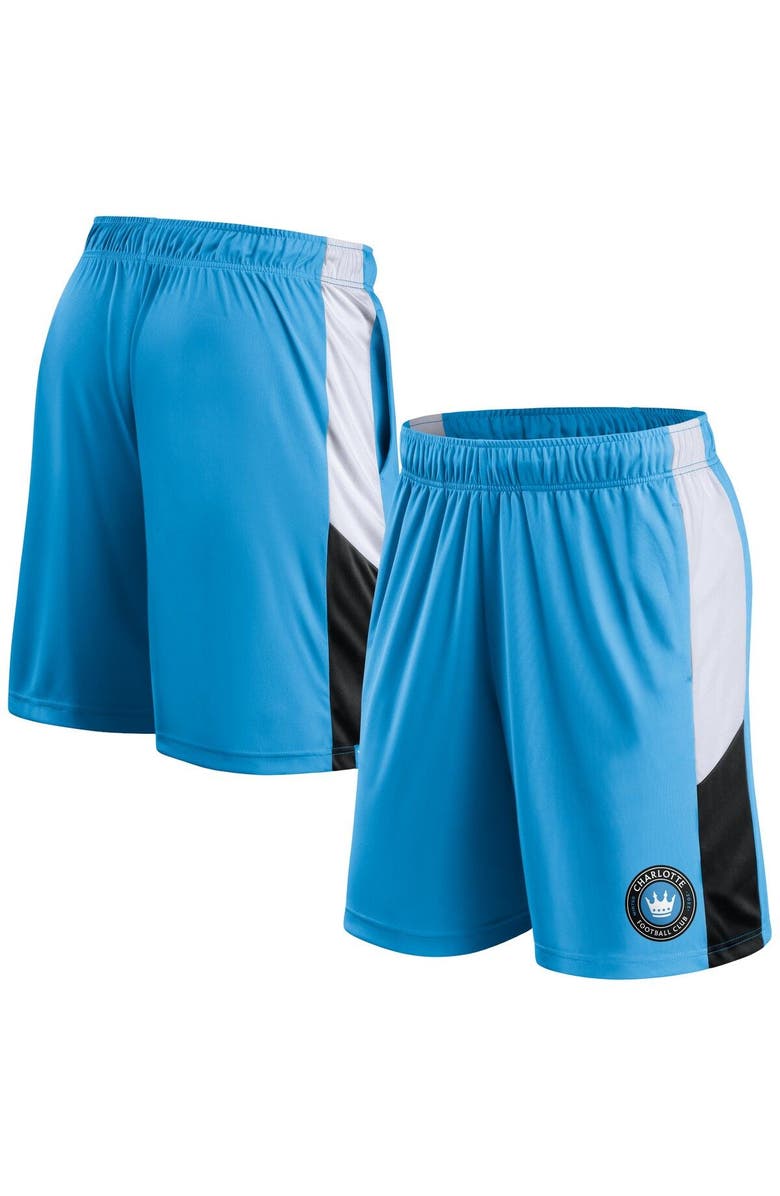 FANATICS Men's Fanatics Branded Blue Charlotte FC Prep Squad Shorts, Main, color, 