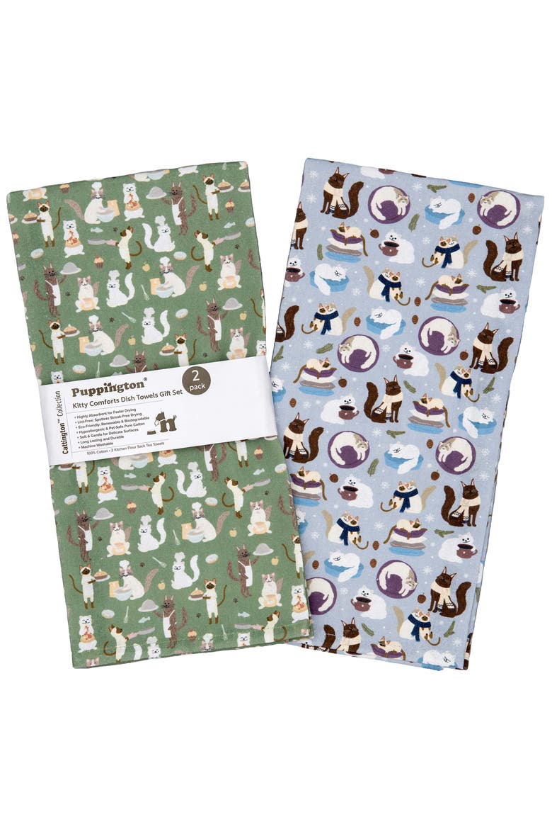 Cat Kitchen Towels, Alternate, color, Kitty Comforts Cozy Cooks