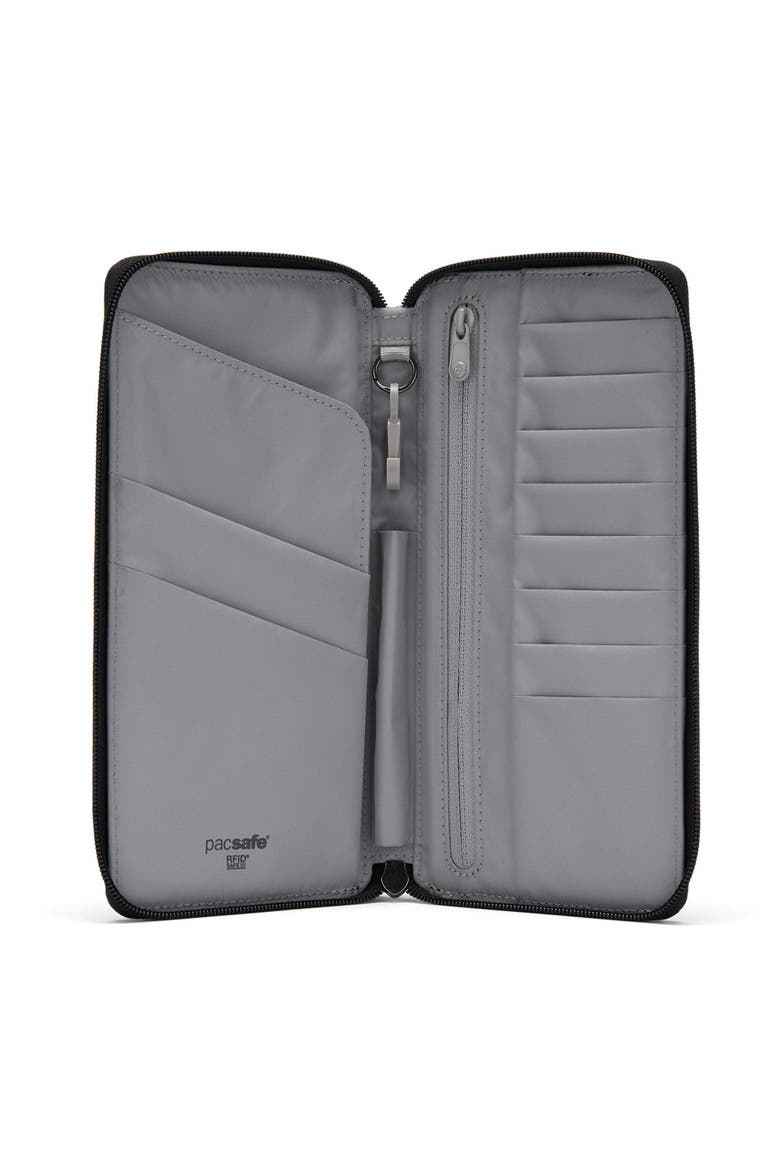 RFIDsafe Travel Wallet, Alternate, color, Jet Black