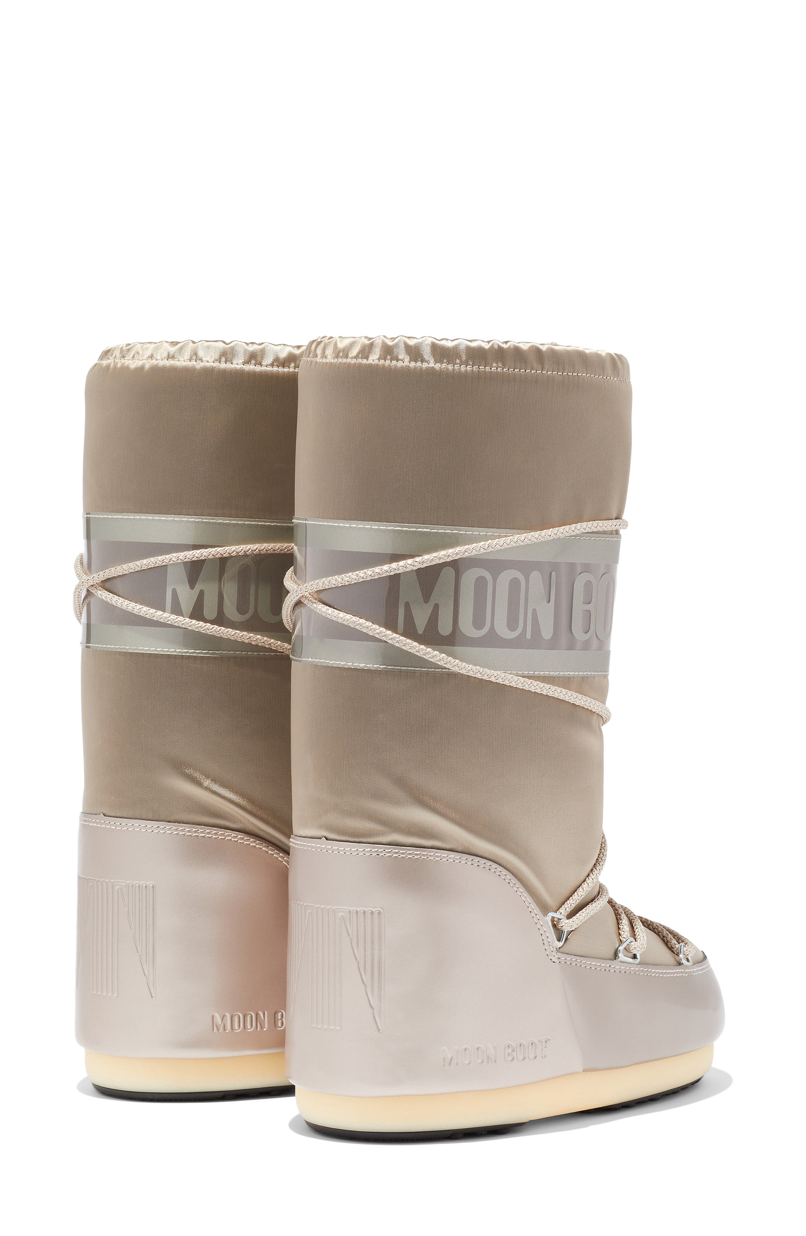 Moon Boot<sup>®</sup> Icon Glance Water Repellent Boot, Alternate, color, Platinum