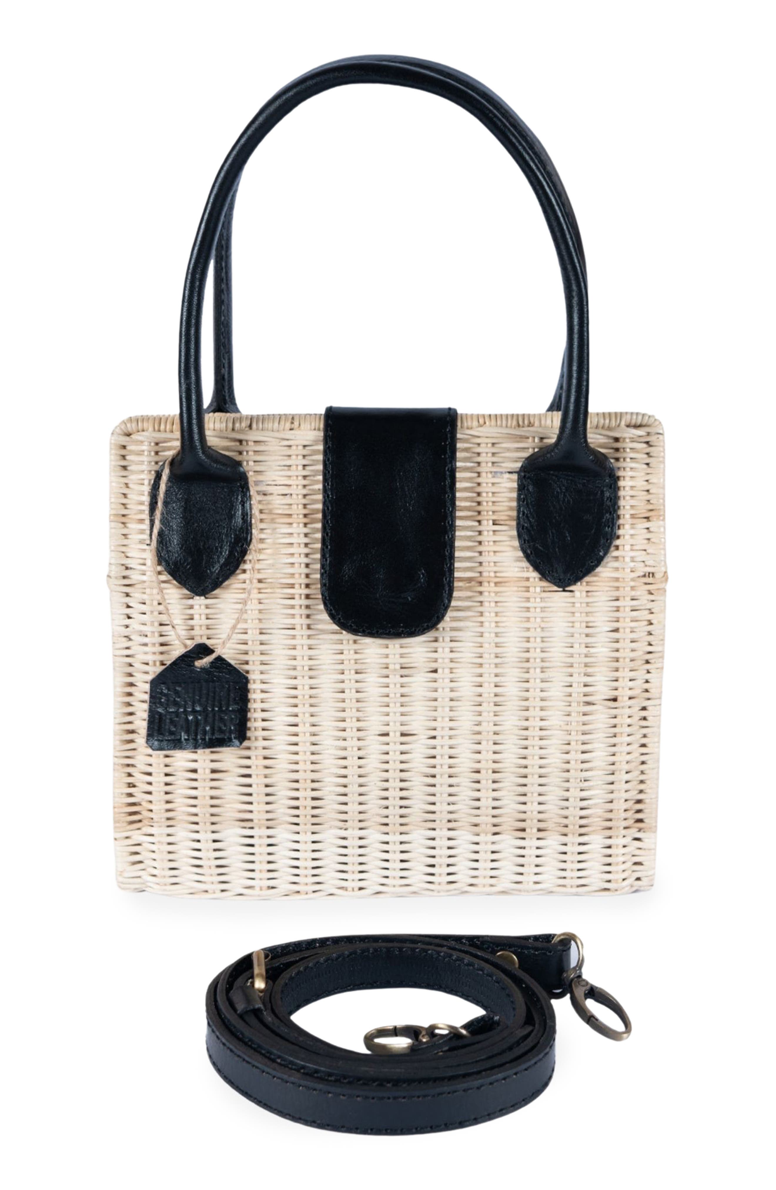 Jelavu Piper Rattan Handbag, Alternate, color, Black