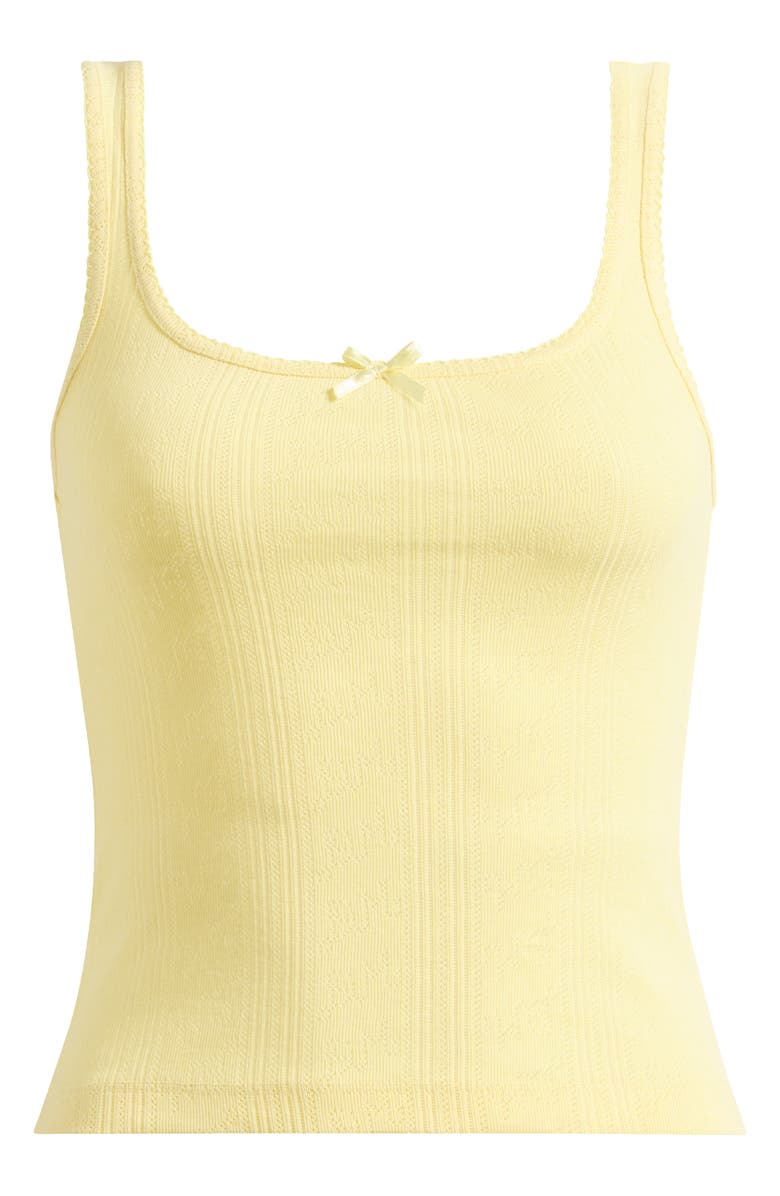 Damson Madder Salome Pointelle Cami Tank, Alternate, color, Yellow