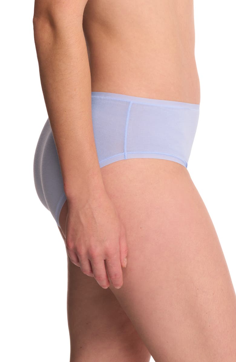 Natori Bliss Bare Cotton Hipster Briefs, Alternate, color, Glacier Blue