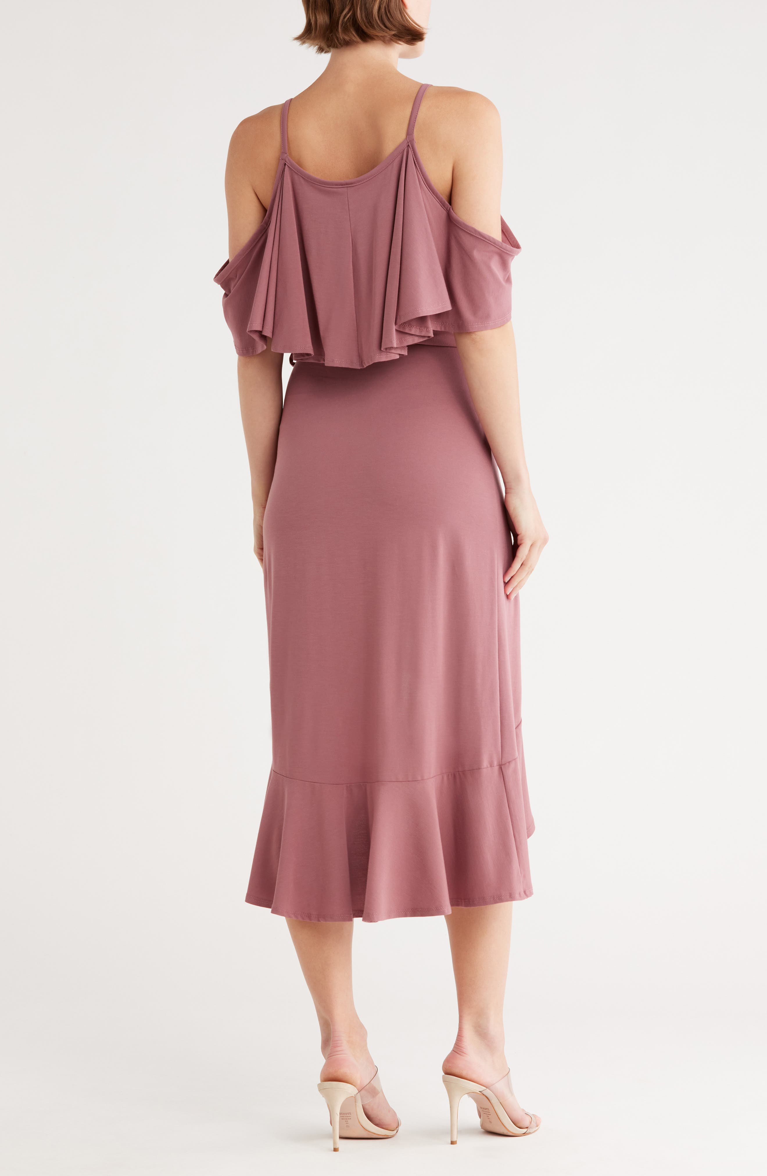 Cold Shoulder Wrap Dress - image 4
