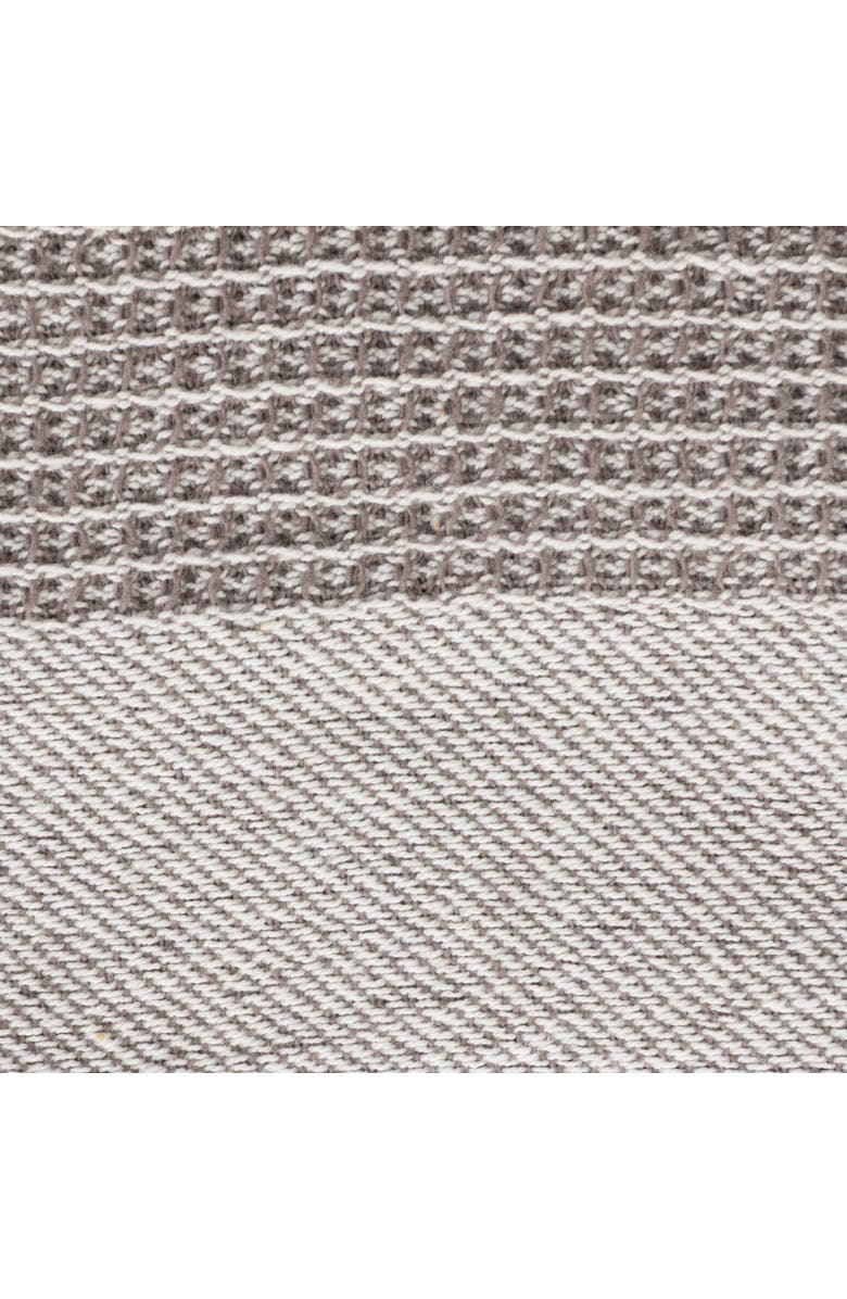Storied Home Grey Cotton Waffle Weave Tea Towels, Alternate, color, Grey