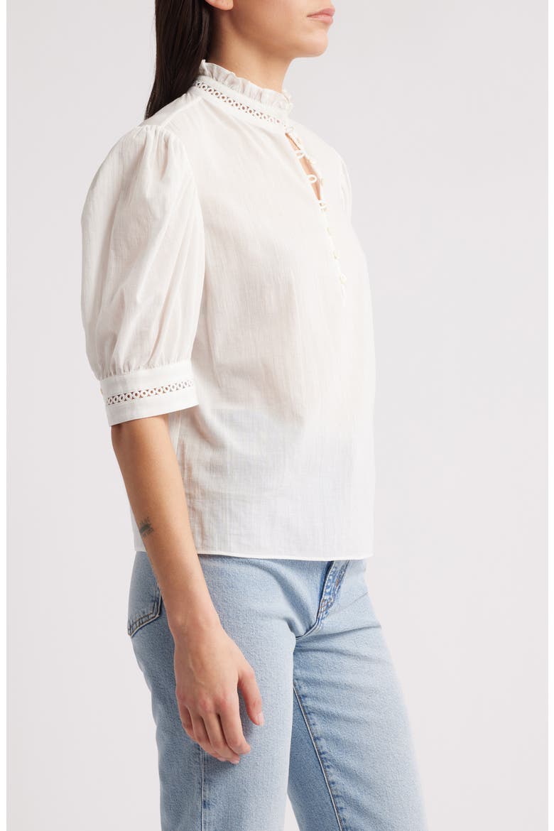 The Ruffle Collar Top, Alternate, color, WHITE