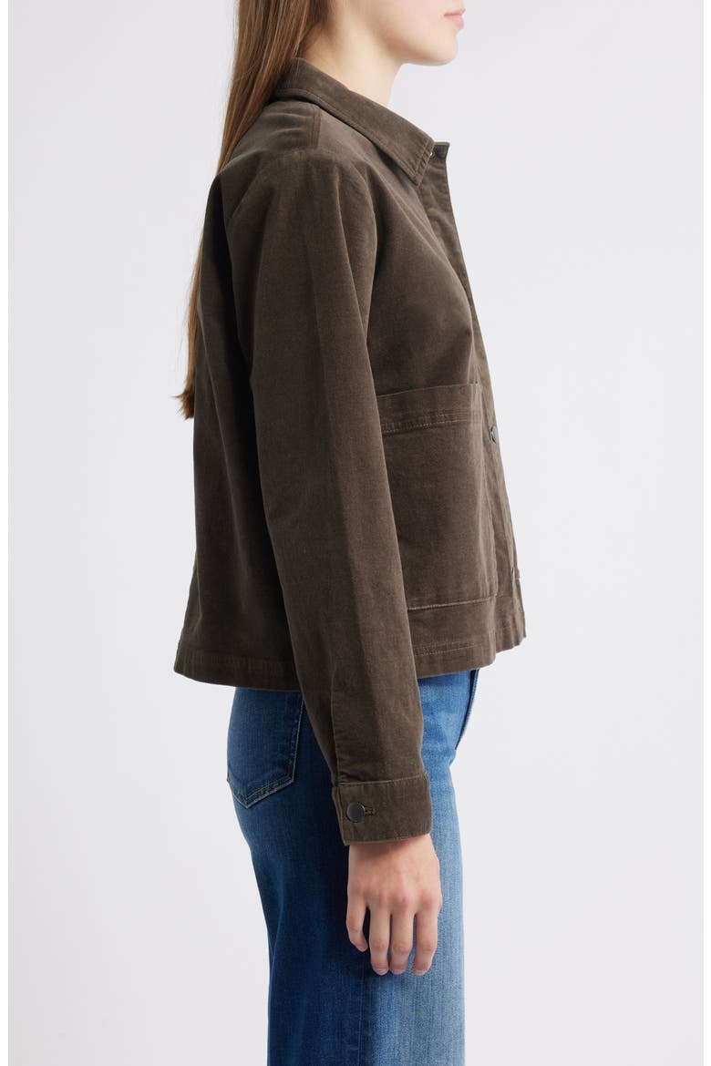 Classic Collar Velveteen Jacket, Alternate, color, WREN