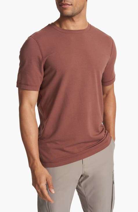 Brown sale men's top crewneck T-shirt