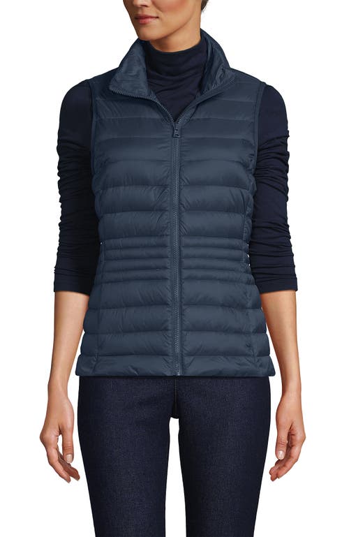 Lands' End Wanderweight Packable Ultralight Down Vest In Blue