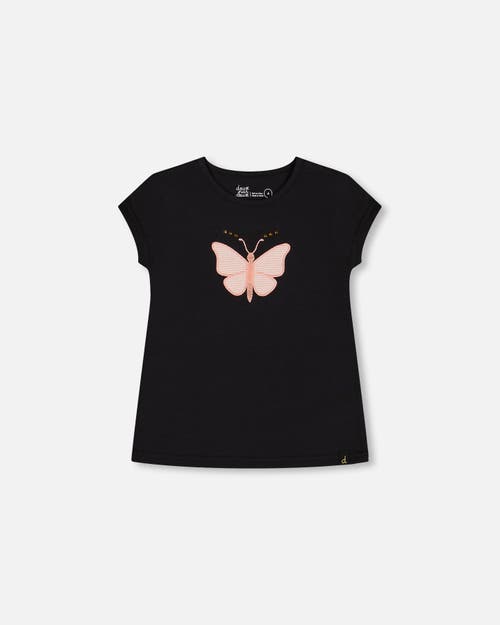 Deux Par Deux In Black And Pink Butterfly
