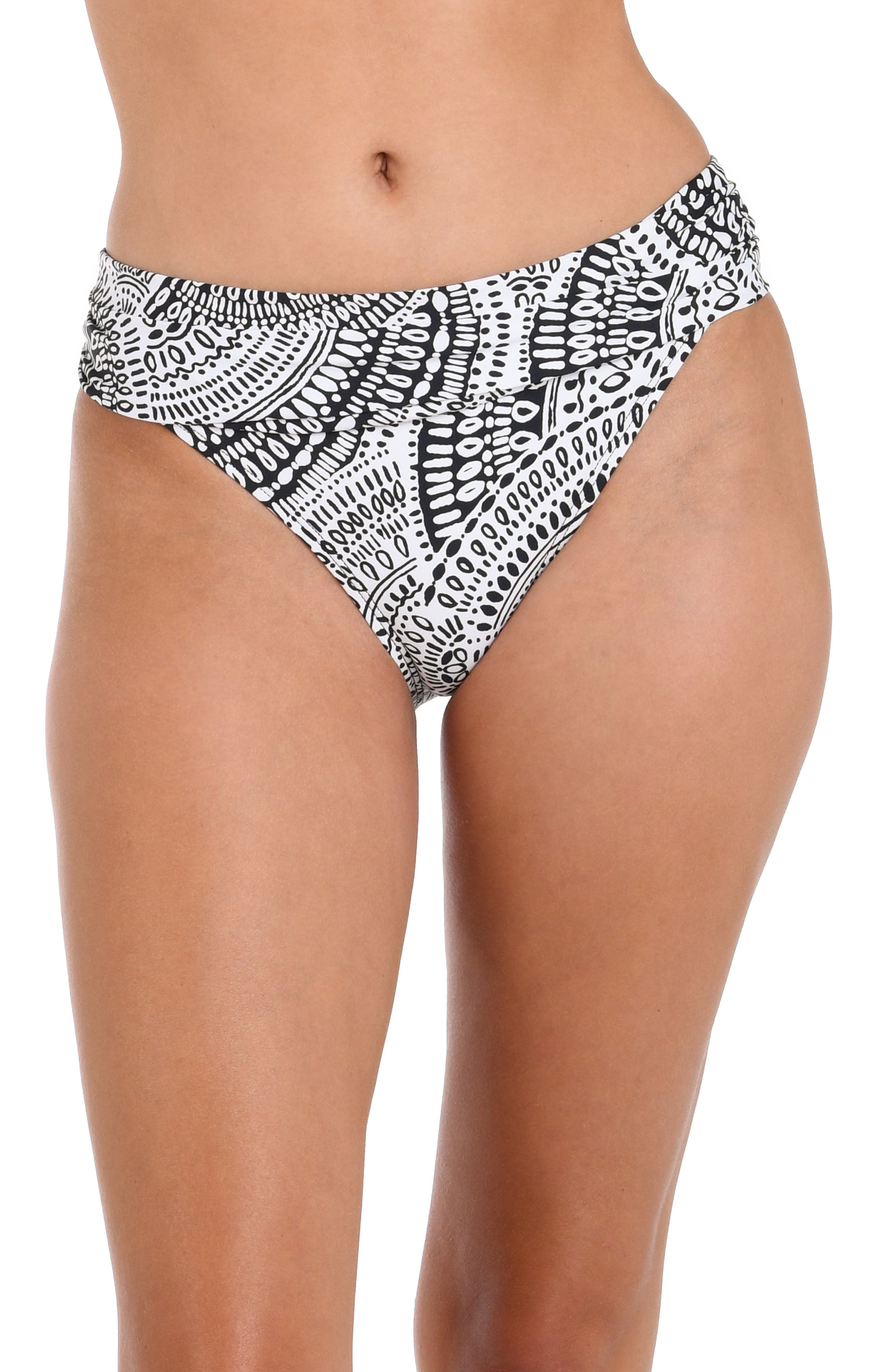 La Blanca Dream Catcher Shirred Band Hipster Bikini Bottoms
