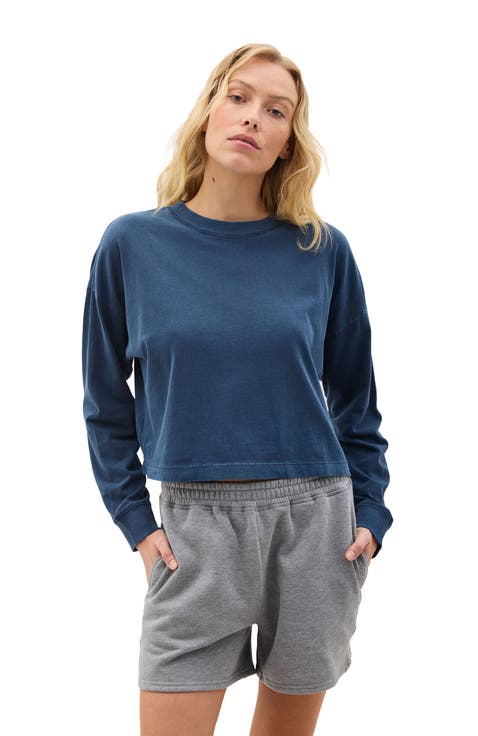 The Relaxed Crop Long Sleeve Tee