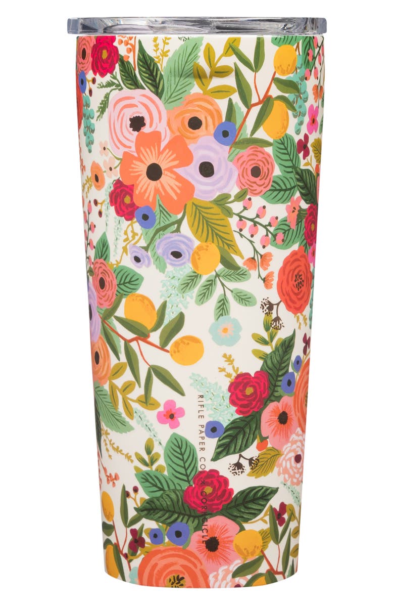 Corkcicle Black Arnold Palmer Invitational 24oz. Tumbler, Alternate, color, Garden Party Cream