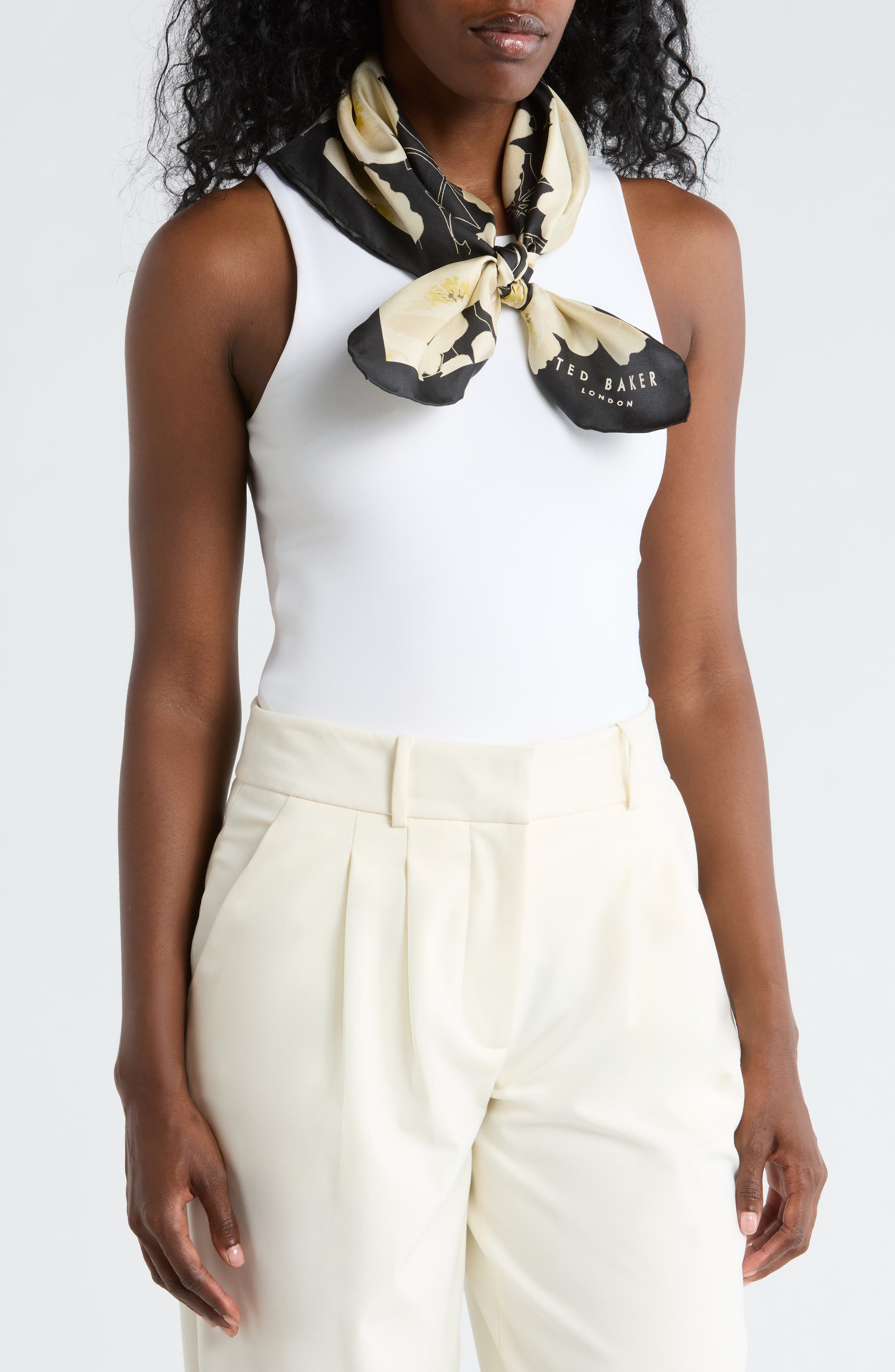 Ted Baker London Floral Print Silk Square Scarf