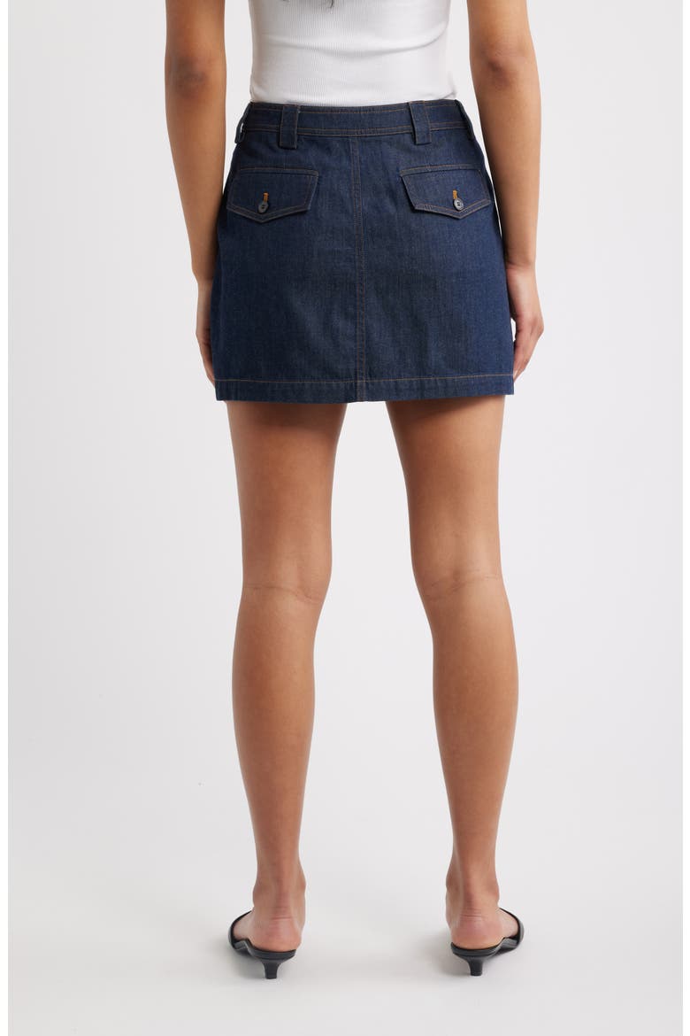 The Denim Utility Miniskirt, Alternate, color, RINSE