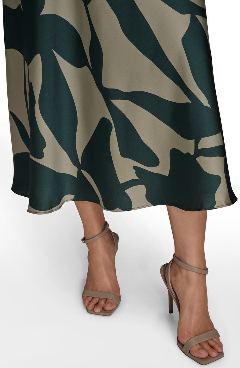 Donna Karan New York Poly Print Sleeveless Gown, Alternate, color, Hudson/ Wheat